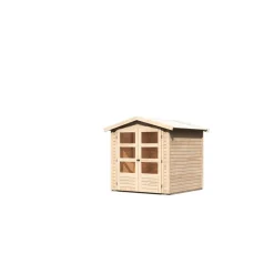 Gartenhaus 'Gramberg 2' Fichtenholz naturbelassen 201 x 186 x 186 cm