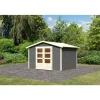 Gartenhaus 'Gramberg 4' Fichtenholz terragrau 209 x 246 x 246 cm