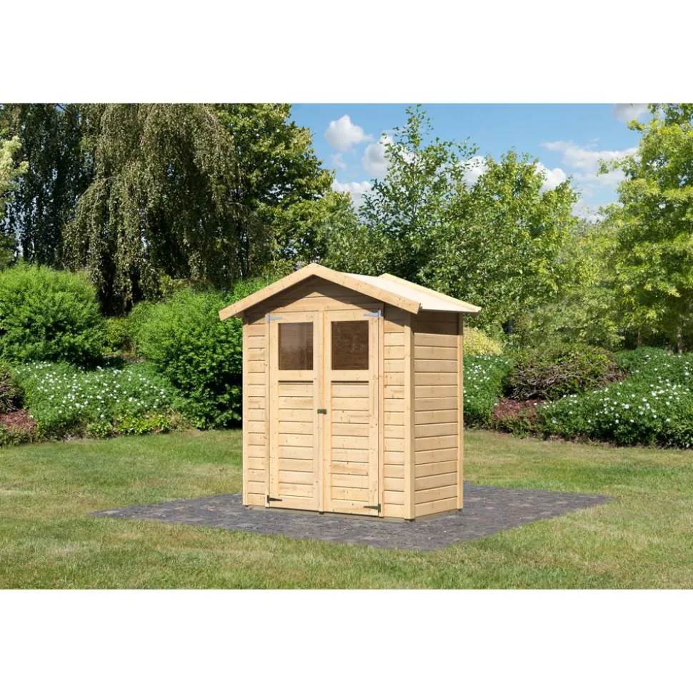 Gartenhaus 'Kolle 0' Fichtenholz naturbelassen ECO standard 180 x 93 x 222 cm
