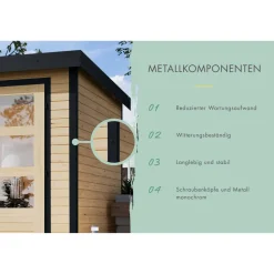 Gartenhaus 'Komet 3 C' Fichtenholz anthrazit / anthrazit 238,5 x 209 x 213,5 cm