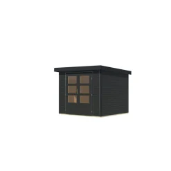 Gartenhaus 'Komet 3 C' Fichtenholz anthrazit / anthrazit 238,5 x 209 x 213,5 cm