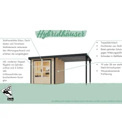 Gartenhaus 'Komet 3 C' Fichtenholz anthrazit / anthrazit 238,5 x 209 x 213,5 cm