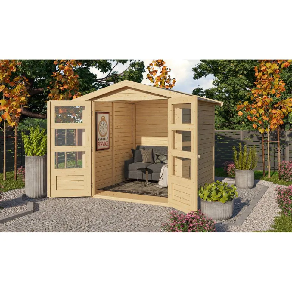 Gartenhaus 'Schierke 2' naturfarben 186 x 186 x 210 cm