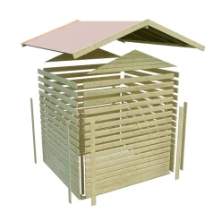 Gartenhaus 'Schierke 2' naturfarben 186 x 186 x 210 cm