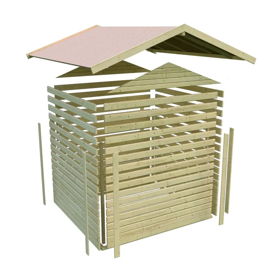 Gartenhaus 'Schierke 2' naturfarben 186 x 186 x 210 cm