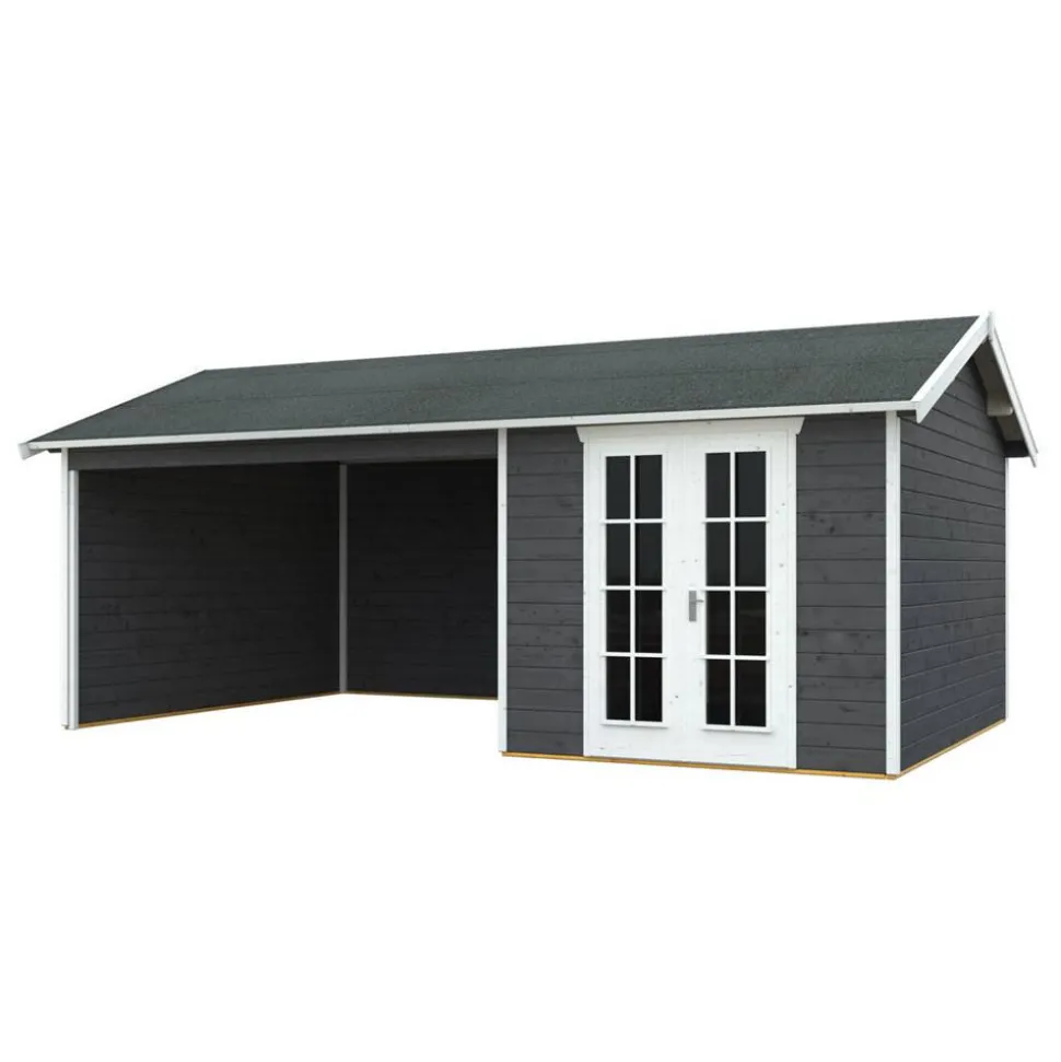 Gartenhaus 'Tilburg' 613 x 380 cm schiefergrau