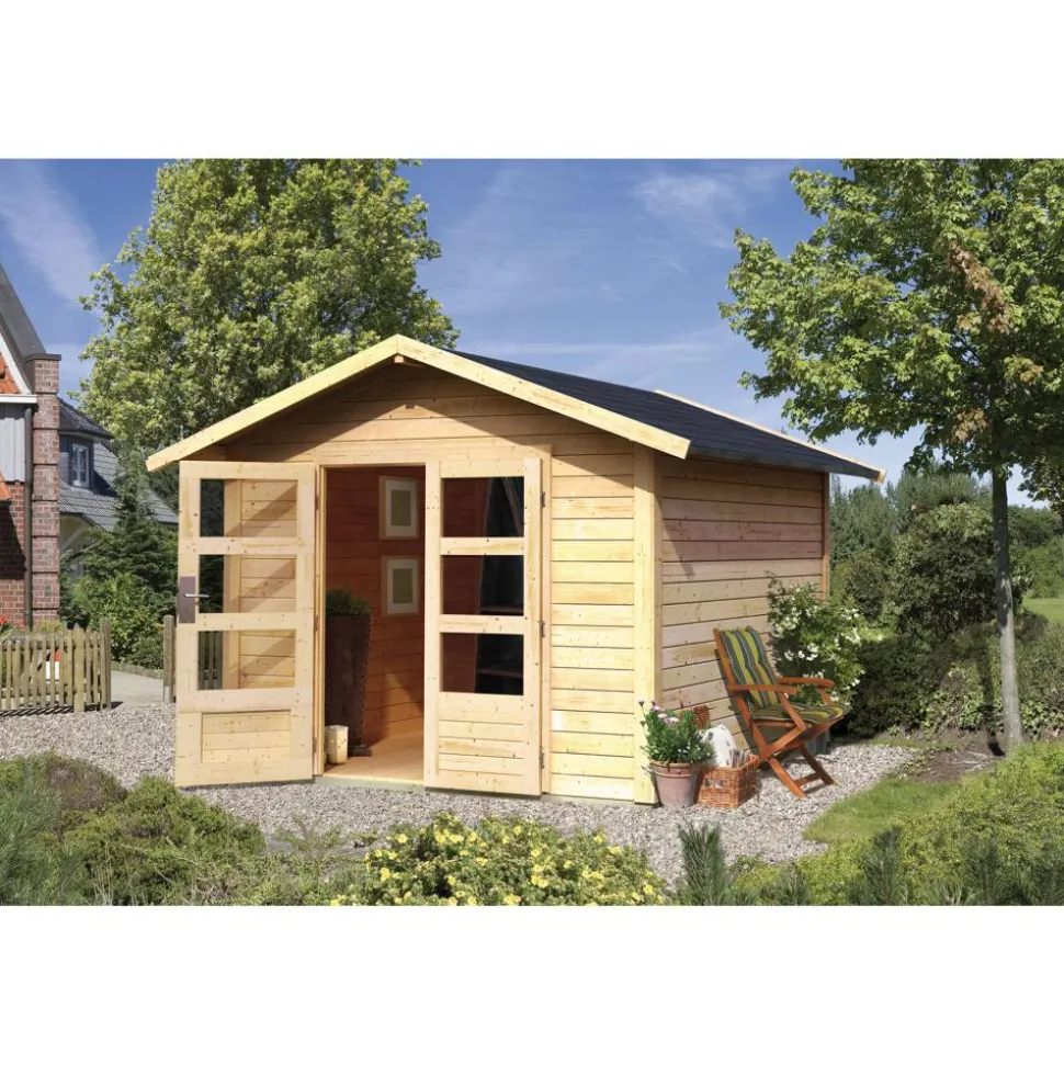 Gartenhaus'Koberg 8' naturbelassen 330 x 238 x 330 cm