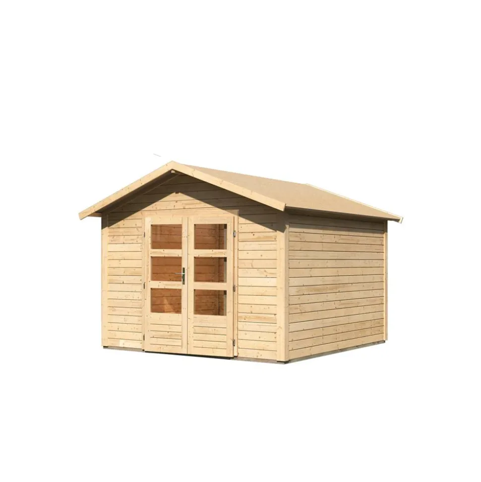 Gartenhaus'Koberg 8' naturbelassen 330 x 238 x 330 cm