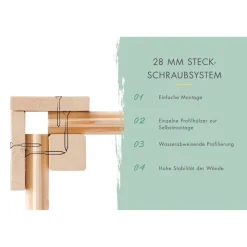 Gartenhaus'Koberg 8' naturbelassen 330 x 238 x 330 cm