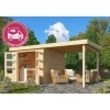 Gartenhaus-Set 'Blitz' Fichtenholz naturbelassen 462 x 211 x 217 cm