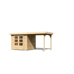 Gartenhaus-Set 'Blitz' Fichtenholz naturbelassen 462 x 211 x 217 cm