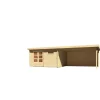 Gartenhaus-Set 'Kastrup 8' naturbelassen mit Anbaudach und Rückwand 804 x 220 x 333 cm