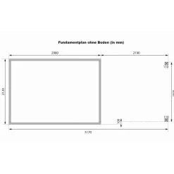 Gartenhaus-Set 'Komet 4 C' Fichtenholz anthrazit / anthrazit mit Anbaudach 2,35 m breit 514,5 x 209 x 213,5 cm