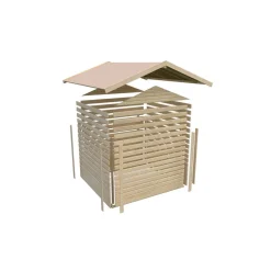 Gartenhaus-Set 'Mana' naturbelassen 272 x 209 x 282 cm
