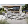 Gartenhocker 'Laura' stapelbar Stahl hellgrau 57 x 47 x 42,5 cm