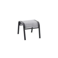Gartenhocker 'Laura' stapelbar Stahl hellgrau 57 x 47 x 42,5 cm