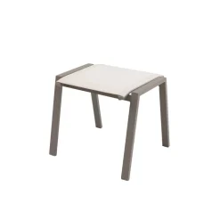 Gartenhocker 'Mia' stapelbar Aluminium taupe 58,5 x 45 x 45 cm