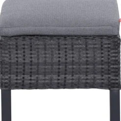 Gartenhocker 'Taranto' Aluminium blau/grau 54 x 40 x 50 cm