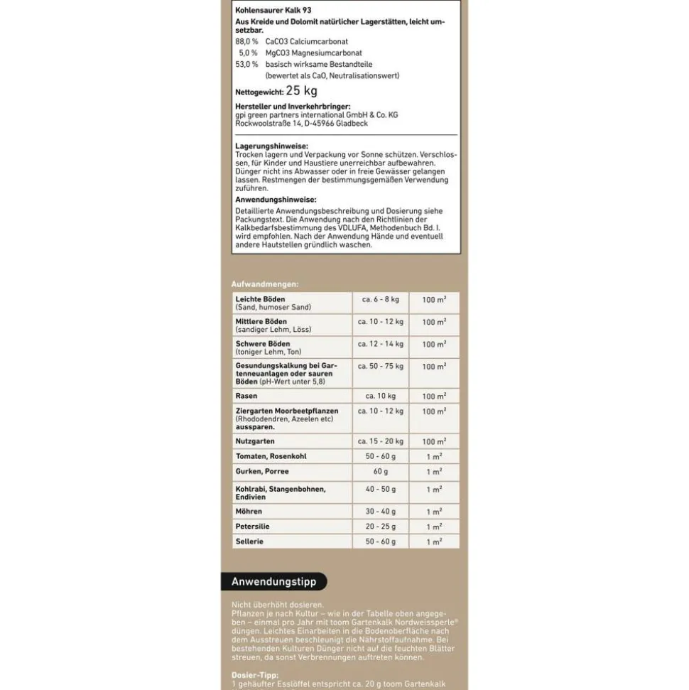 Gartenkalk 'Nordweissperle®' 25 kg