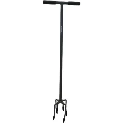 Gartenkralle mit Stiel schwarz 6 Zinken 90 cm