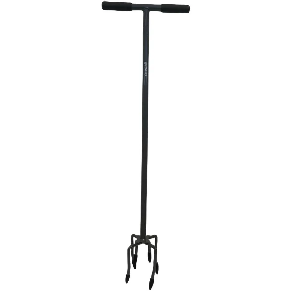 Gartenkralle mit Stiel schwarz 6 Zinken 90 cm