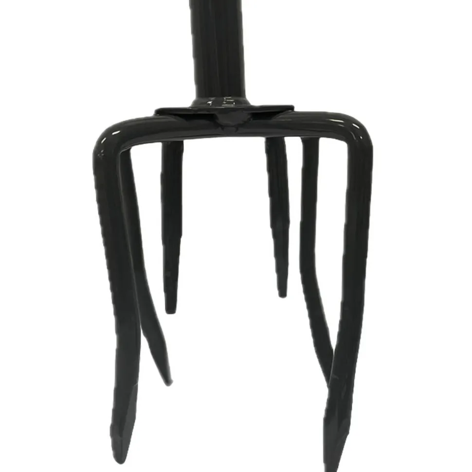 Gartenkralle mit Stiel schwarz 6 Zinken 90 cm