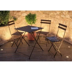 Gartenleuchten-Set 'Plug & Shine' 3 Leuchten 50 lm silber