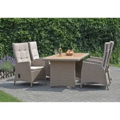 Gartenmöbelset 'Braga' für 4 Personen Kunststoff/Aluminium