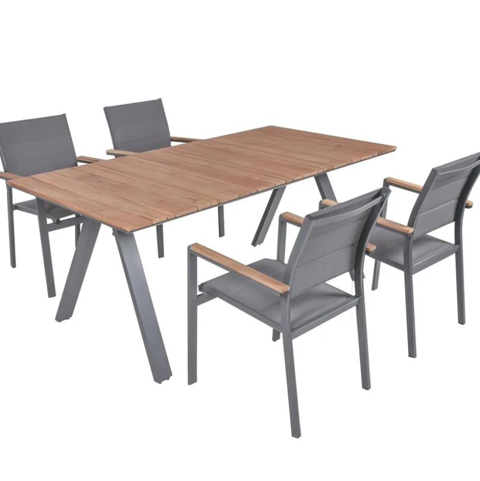Gartenmöbelset 'Davina' für 4 Personen Aluminium