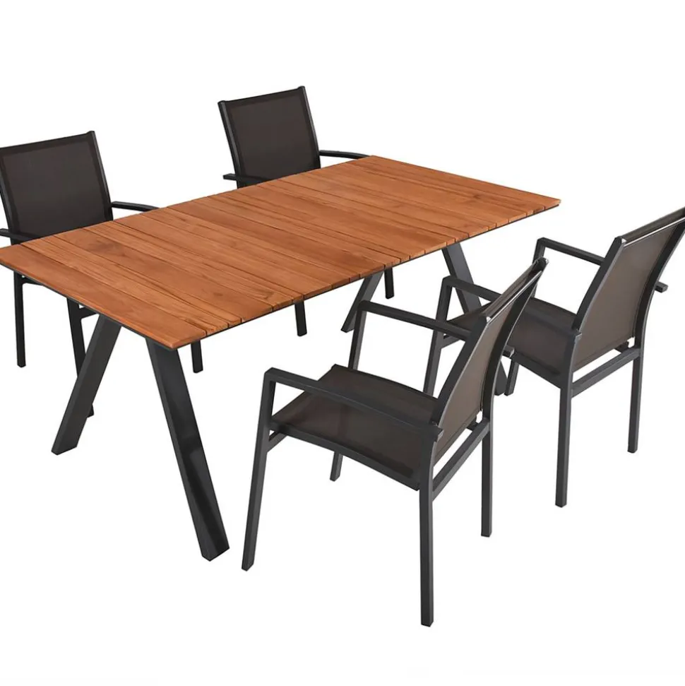 Gartenmöbelset 'Davina' für 4 Personen Aluminium