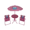 Gartenmöbelset für Kinder 'Farfalle' pink/blau 4-teilig