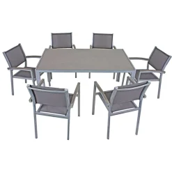 Gartenmöbelset 'Grace' für 6 Personen Aluminium
