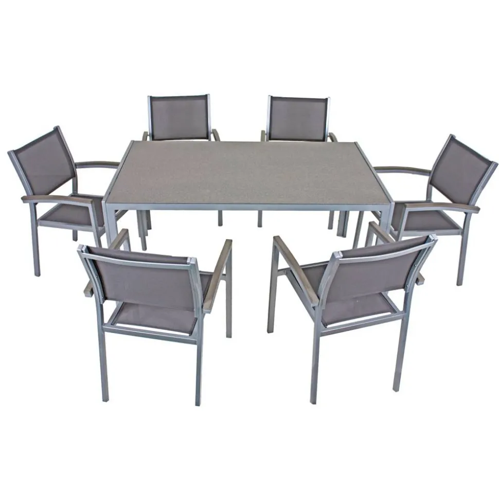 Gartenmöbelset 'Grace' für 6 Personen Aluminium