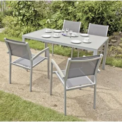 Gartenmöbelset 'Grace' für 4 Personen Aluminium
