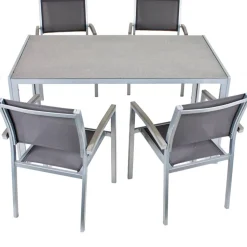 Gartenmöbelset 'Grace' für 4 Personen Aluminium