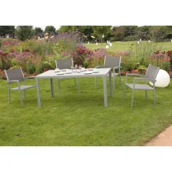 Gartenmöbelset 'Grace' für 4 Personen Aluminium