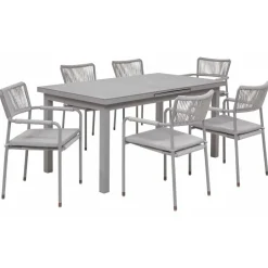 Gartenmöbelset 'Jasmin' für 6 Personen Aluminium