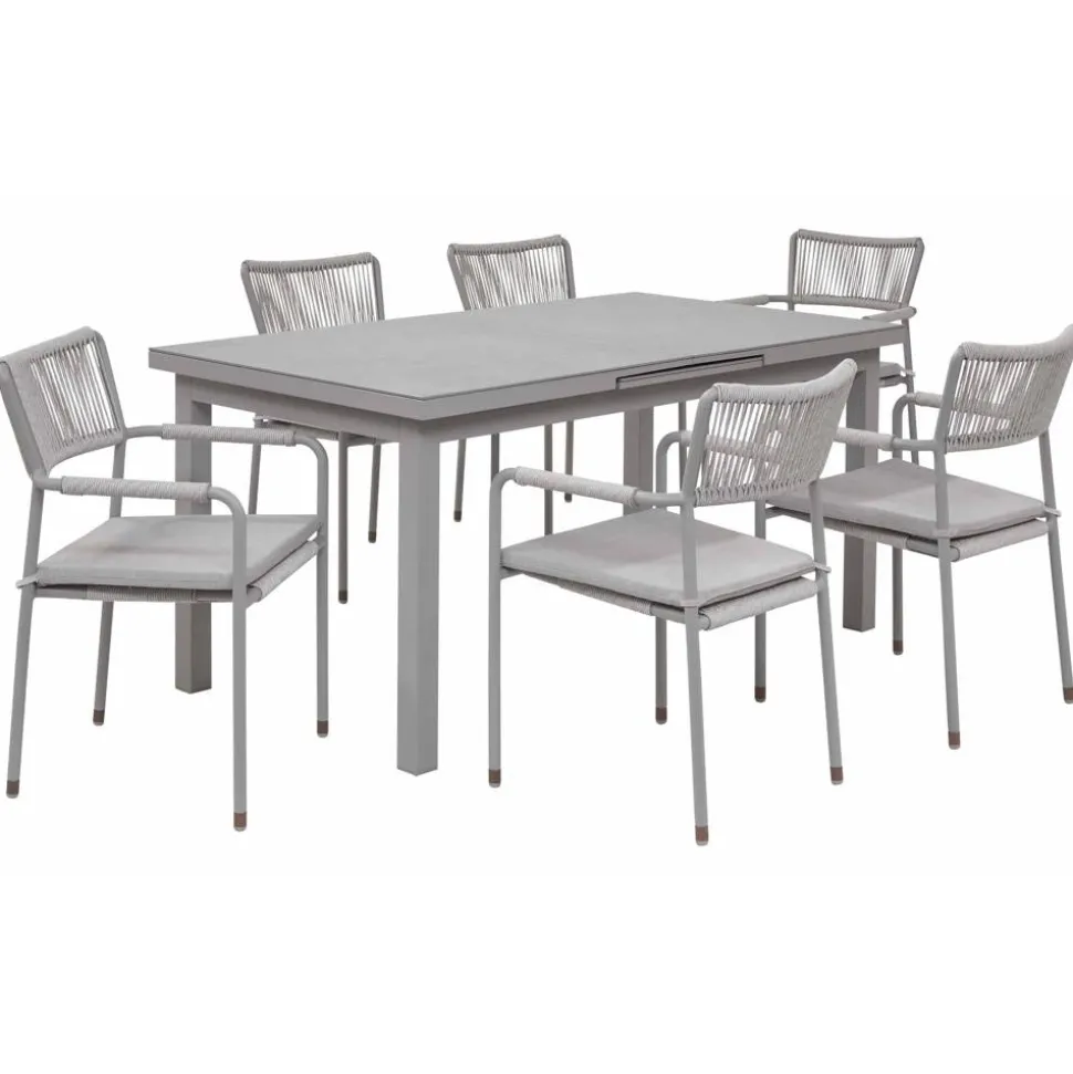 Gartenmöbelset 'Jasmin' für 6 Personen Aluminium