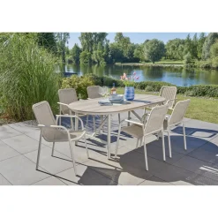 Gartenmöbelset 'Luna' für 6 Personen Aluminium