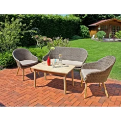 Gartenmöbelset 'Pueblo' für 4 Personen Akazienholz