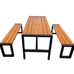 Gartenmöbelset 'Sylt' für 4 Personen Metall/Kiefernholz