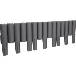 Gartenpalisade 'IPAL5S' 220 x 24,5 cm Kunststoff anthrazit 8-tlg.