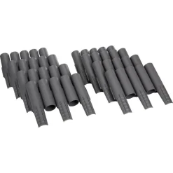 Gartenpalisade 'IPAL5S' 220 x 24,5 cm Kunststoff anthrazit 8-tlg.