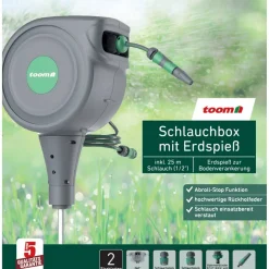 Garten-Schlauchbox mit Erdspieß 25 m
