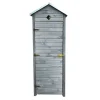 Gartenschrank 'Babylon' grau 78 x 194,5 x 49,5 cm
