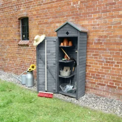Gartenschrank 'Babylon' grau 78 x 194,5 x 49,5 cm