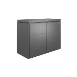 Gartenschrank 'HighBoard 160' dunkelgrau metallic 160 x 70 x 118 cm