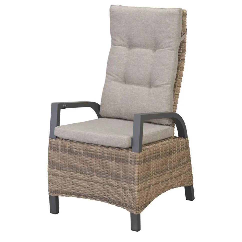 Gartensessel 'Amelia' Kunststoff beige 68 x 110 x 60 cm