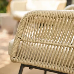Gartensessel 'Kansas' Edelstahl/Aluminium taupe 60 x 85 x 70 cm