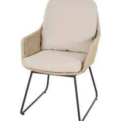 Gartensessel 'Kansas' Edelstahl/Aluminium taupe 60 x 85 x 70 cm